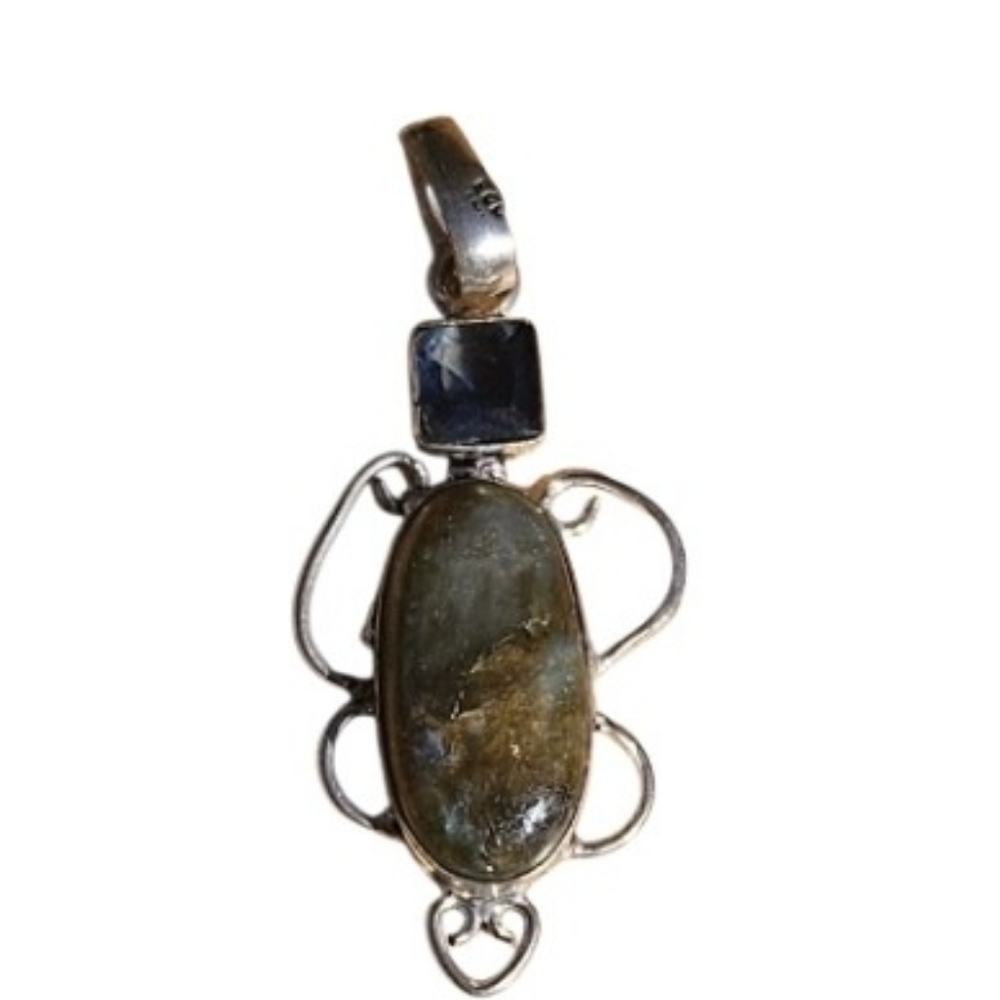 BUYER'S CHOICE.. Artisan Gemstone Silver Pendant. - Picture 8 of 10